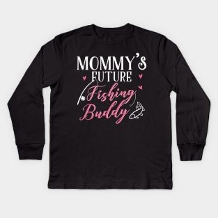 Fishing Mom and Baby Matching T-shirts Gift Kids Long Sleeve T-Shirt